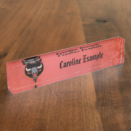 Placa De Nombre Cabeza de toro patriótica, toro estadounidense.