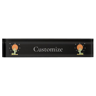 Placa De Nombre Cactus del desierto Sun Thunder_Cove