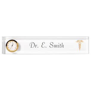 Placa De Nombre Caduceo
