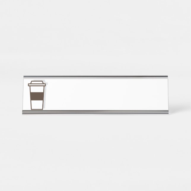 Placa De Nombre Café a ir (Anverso)