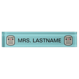 Placa De Nombre Calculadoras Cutas Con Nombre Personalizado