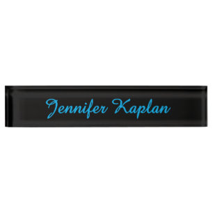 Placa De Nombre Caligrafía Clásica Minimalista Profesional