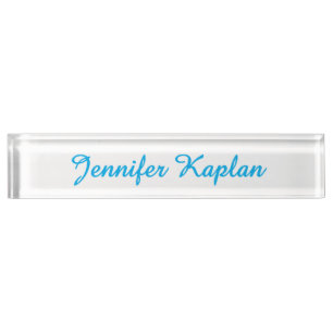 Placa De Nombre Caligrafía Clásica Minimalista Profesional