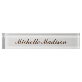 Placa De Nombre Caligrafía de escritura a mano moderna Minimalista