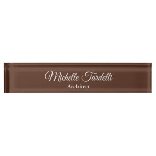 Placa De Nombre Caligrafía elegante Minimalista de escritura moder