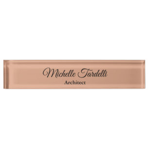 Placa De Nombre Caligrafía minimalista de escritura moderna