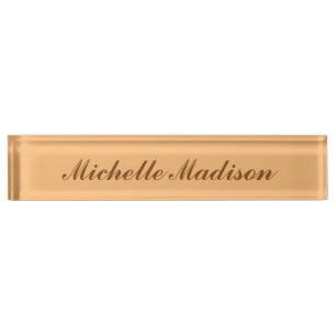 Placa De Nombre Caligrafía moderna Minimalista y llana