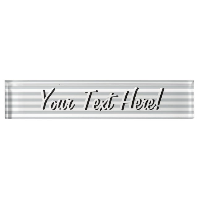 Placa De Nombre Cambiar bandas grises a cualquier Personalizar de  (Anverso)