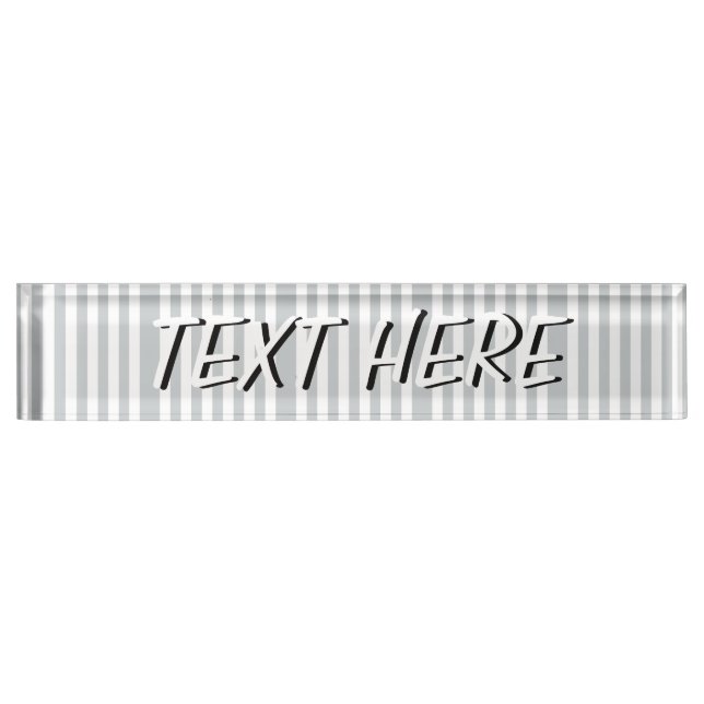 Placa De Nombre Cambiar bandas grises a cualquier Personalizar de  (Anverso)