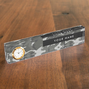 Placa De Nombre Camo gris, Camuflaje, Militar, Ejército