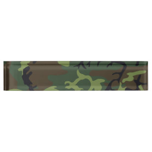 Placa De Nombre Camo militar de la Selva Verde