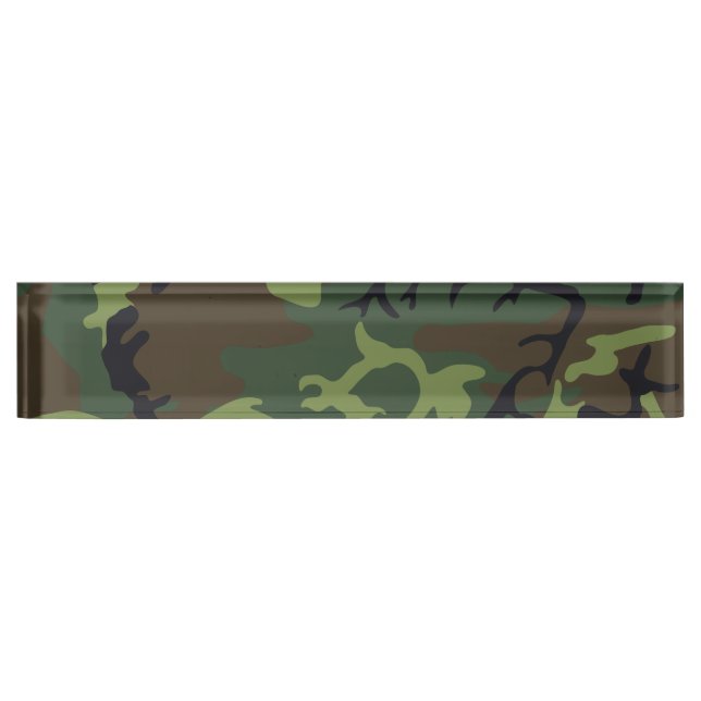 Placa De Nombre Camo militar de la Selva Verde (Anverso)