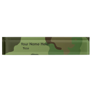 Placa De Nombre Camuflaje militar tradicional