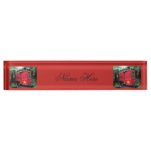 Placa De Nombre Caravana minúscula gitana roja modificada para