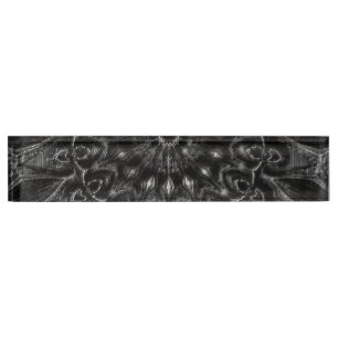 Placa De Nombre Carbón Mandala