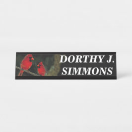 PLACA DE NOMBRE CARDINAL