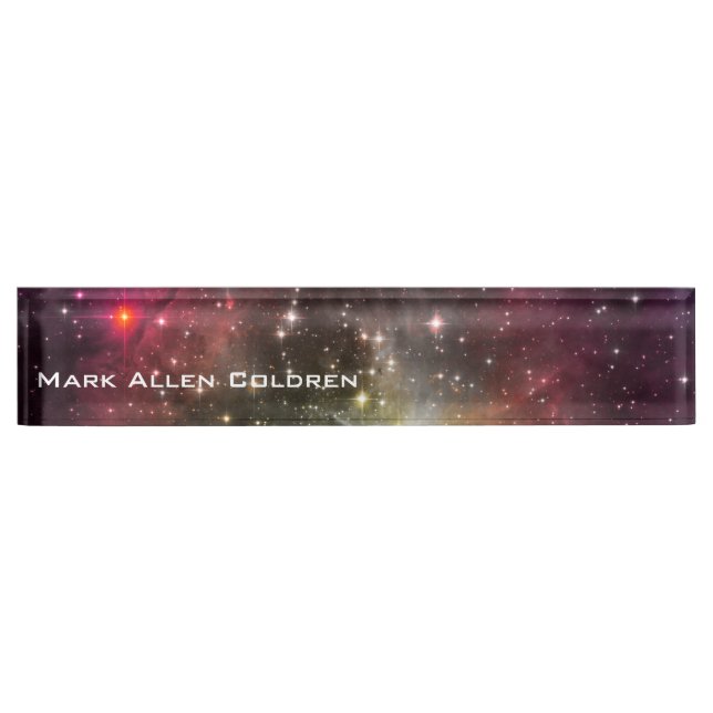 Placa De Nombre Cerca de una estrella roja (Anverso)