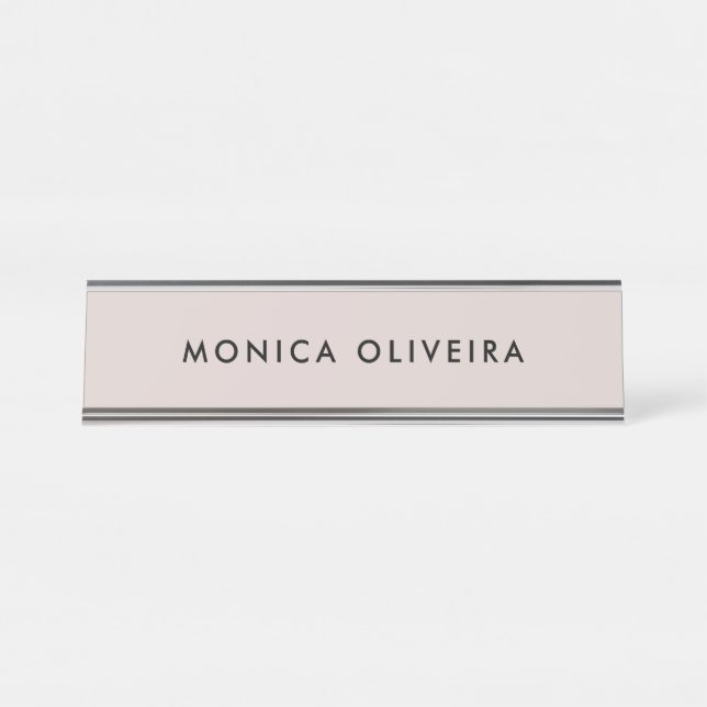Placa De Nombre Champán profesional simple (Anverso)