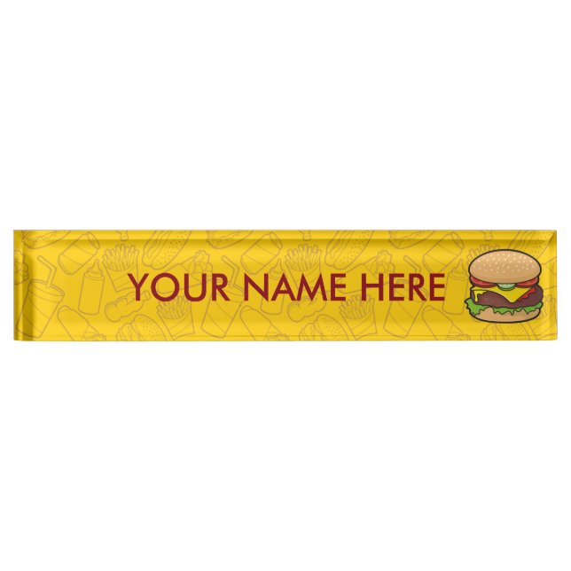 Placa De Nombre Cheeseburger (Anverso)