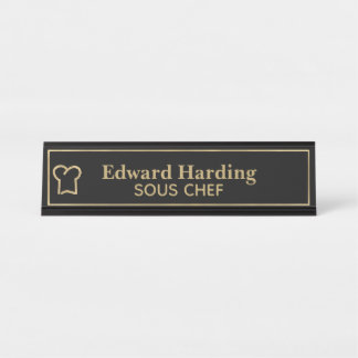 Placa De Nombre Chef Masculino