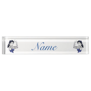 Placa De Nombre Chica Tattoo Arma arriba Thunder_Cove
