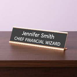 Placa De Nombre Chief Financial Wizard Personalized Name Plate