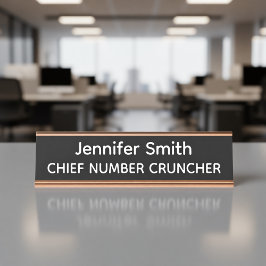Placa De Nombre Chief Number Cruncher Personalized Name Plate