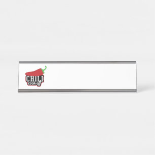 Placa De Nombre Chili Cook-Off