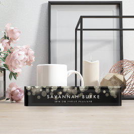 Placa De Nombre Chispa de champagne