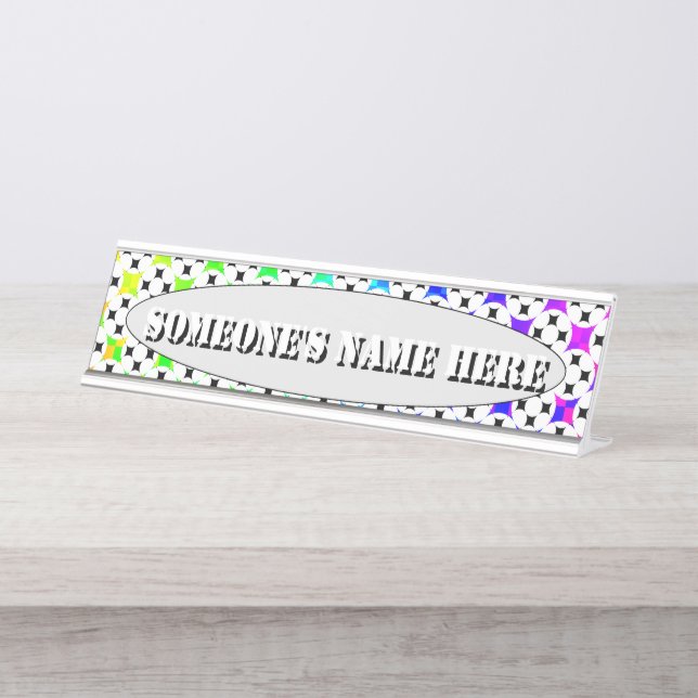 Placa De Nombre Círculo de cuatro estrellas por Kenneth Yoncich (Anverso)