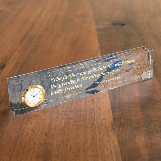 Placa De Nombre Cita de Theodore Roosevelt (Lateral)