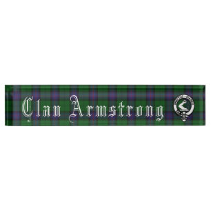 Placa De Nombre Clan Armstrong Desk Nameplate