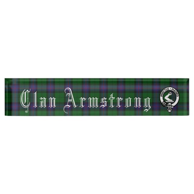 Placa De Nombre Clan Armstrong Desk Nameplate (Anverso)