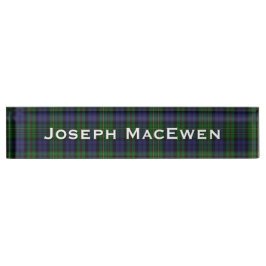 Placa De Nombre Clan clásico MacEwen Personalizado Desk Nameplate