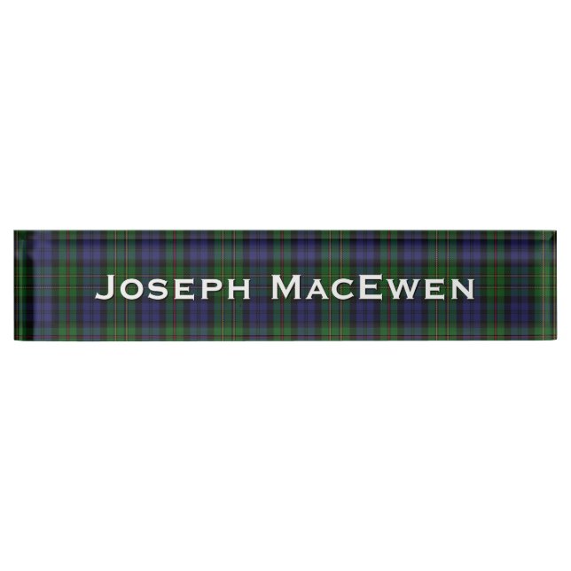 Placa De Nombre Clan clásico MacEwen Personalizado Desk Nameplate (Anverso)
