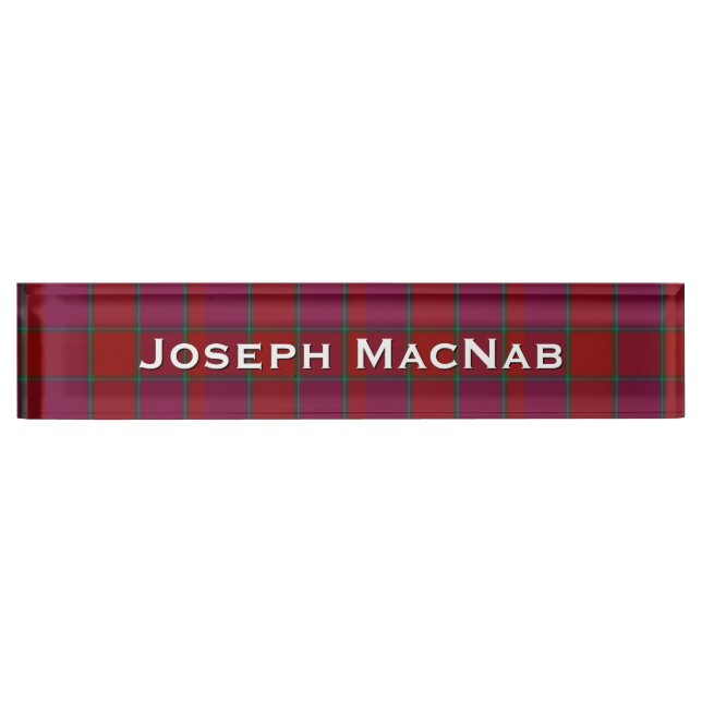 Placa De Nombre Clan clásico MacNab Personalizado Desk Nameplate (Anverso)