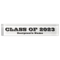 Clase de 2023 Clear Black Paperweight por Janz
