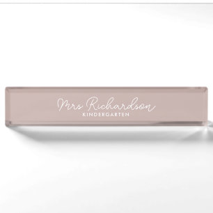 Placa De Nombre Clase de nombre de profesor personalizado Minimali