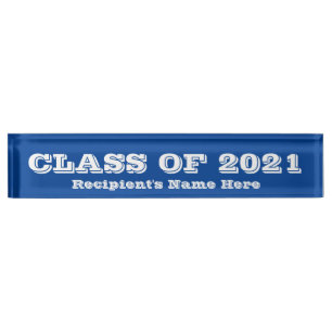 Placa De Nombre Clase de peso en papel blanco azul 2021 por Janz