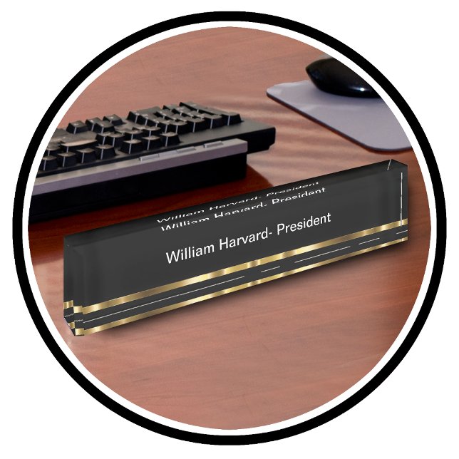 Placa De Nombre Clásica Empresa Ejecutiva Presidente Desk Plaque (Subido por el creador)