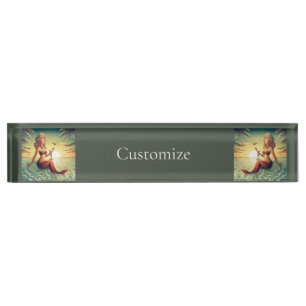 Placa De Nombre Clásica Martini Mermaid Thunder_Cove
