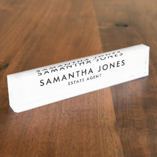 Placa De Nombre Clásico Minimalista moderno profesional