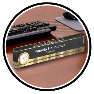 Placa De Nombre Clásico regalo ejecutivo iDea