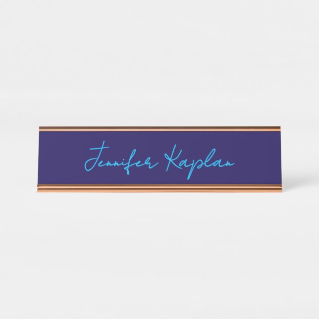 Placa De Nombre Classical Handwriting Minimalist Professional (Anverso)