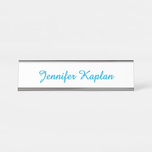 Placa De Nombre Classical Handwriting Minimalist Professional (Anverso)