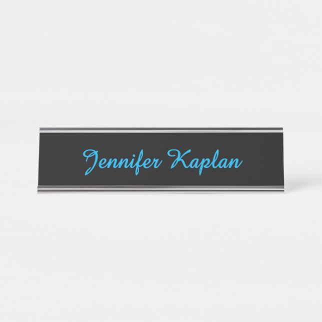 Placa De Nombre Classical Handwriting Minimalist Professional (Anverso)