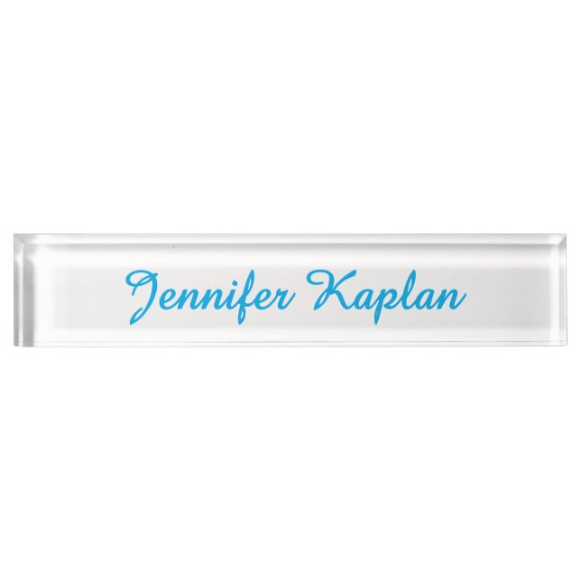 Placa De Nombre Classical Handwriting Minimalist Professional (Anverso)