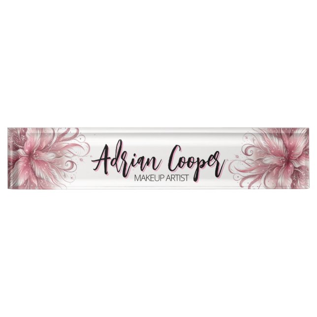 Placa De Nombre Classy Floral Lilies (Anverso)