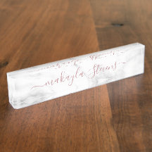 Classy Girly Luxury Marble Custom Name