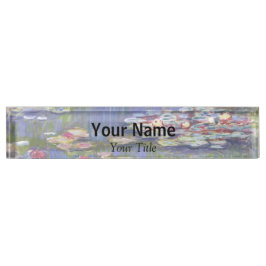 Placa De Nombre Claude Monet - Lilies de agua / Nympheas